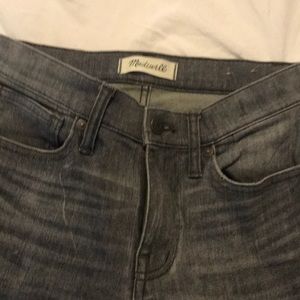 Madewell  grey 9 inch high riser skinny  jean